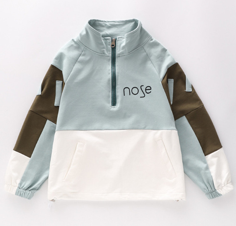 Girls Sports Suits Cotton Fashion Letter Patchwork Zipper Clothing Set Teenage Spring Autumn Tracksuit Kids School WearX1019
