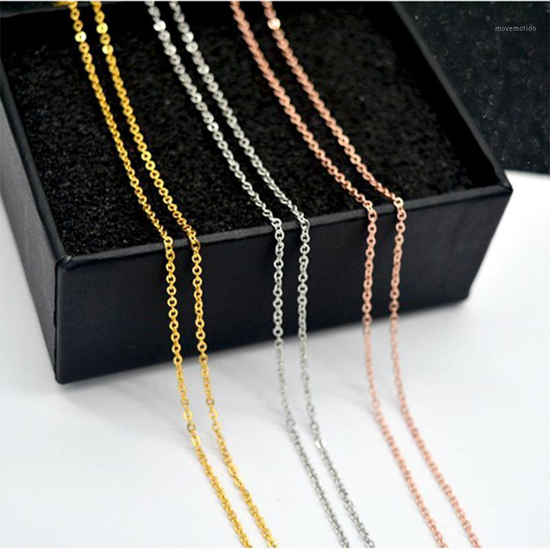 

SUQI 5pcs 316L Stainless Steel 1 1.5 2mm Rolo Link Chain Necklace Gold Tone 35 40 45 50 55CM Long Chain Lobster Clasp Necklace1