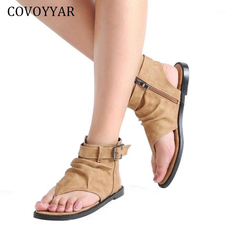 COVOYYAR 2020 Gladiator Women's Flip Flops Summer Retro Buckle Slingback Ladies Sandals Side Zip Women Flat Shoes Size 40 WSS8101, Black
COVOYYAR 2020 Gladiator Women's Flip Flops Summer Retro Buckle Slingback Ladies Sandals Side Zip Women Flat Shoes Size 40 WSS8101, Black