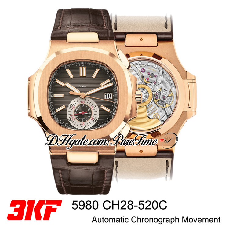 3KF 5980 CH28-520C Automatic Chronograph Mens Watch RG Brown Texture Dial Stick Markers Brown Leather Best Edition 2020 New Puretime PTPP H8, Customized waterproof service
3KF 5980 CH28-520C Automatic Chronograph Mens Watch RG Brown Texture Dial Stick Markers Brown Leather Best Edition 2020 New Puretime PTPP H8, Customized waterproof service