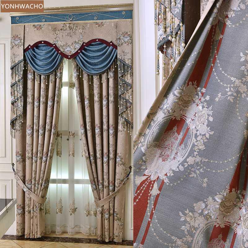 Custom curtain high precision jacquard bright silk 3d relief American coffee cloth blackout curtain valance tulle panel C1541
Custom curtain high precision jacquard bright silk 3d relief American coffee cloth blackout curtain valance tulle panel C1541