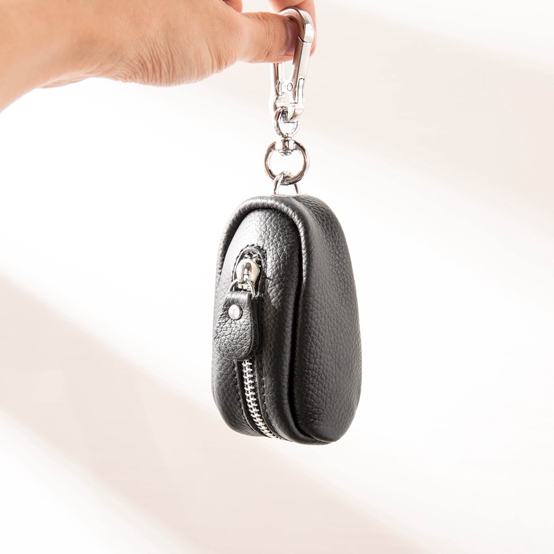 Unisex Car Key Case Leather Key Wallets Keychain Pouches Housekeeper Covers Zipper Bag Keychain Cover for Keys Card Bag
