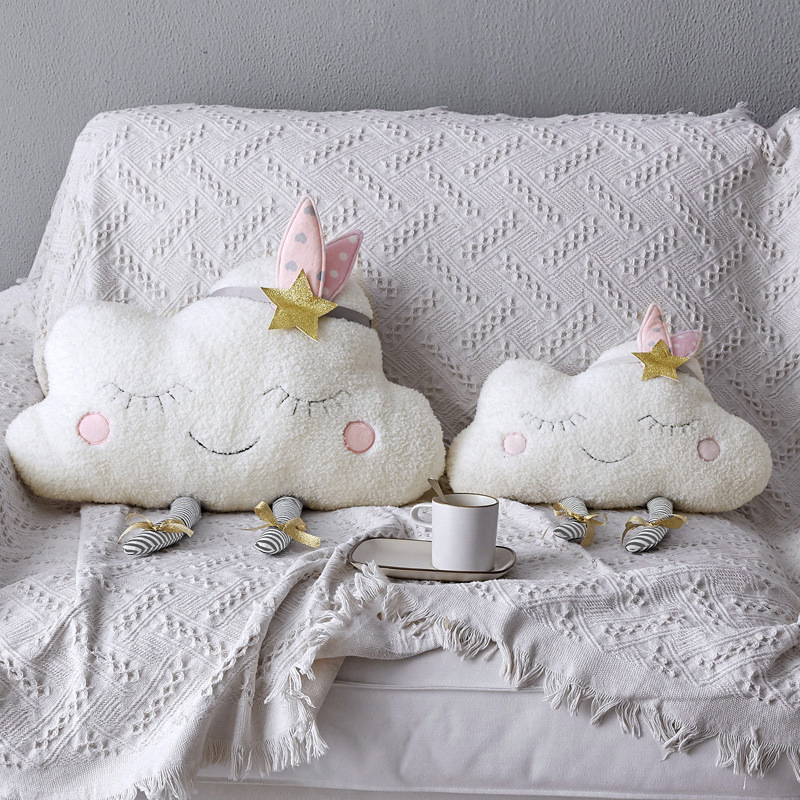 Baby Pillow Cloud Pattern Soft Cushion For Newborns Nordic Baby Room Decoration Plush Toys Cute Nursing Pillow Breastfeeding LJ201014