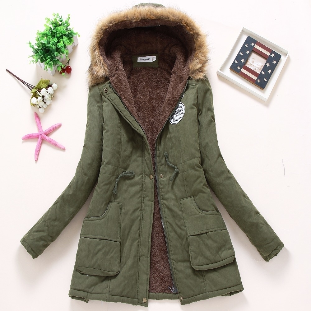 Fitaylor New Winter Padded Coats Women Cotton Wadded Jacket Medium Long Parkas Thick Warm Hooded Quilt Snow Outwear Abrigos T200319