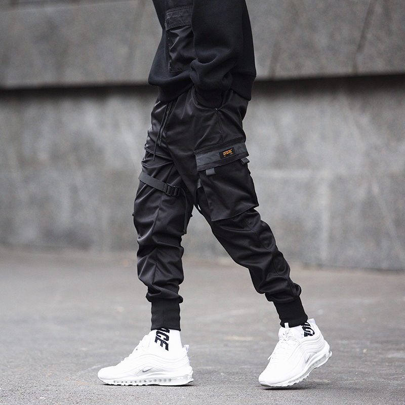 Men Multi-pocket Harem Hip Pop Pants Trousers Streetwear Sweatpants Hombre Male Casual Fashion Cargo Pants Men Jogger Pants 201128