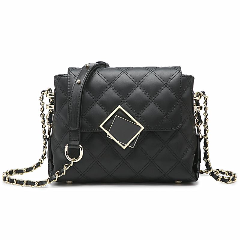 Autumn and winter new cowhide rhombic chain bag Single Shoulder Messenger Bag Fashion Net red women's temperament, Black
Autumn and winter new cowhide rhombic chain bag Single Shoulder Messenger Bag Fashion Net red women's temperament, Black
