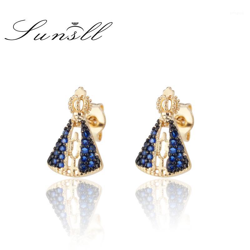 Stud SUNSLL Gold Copper Earring Blue Cubic Zircon Religion Earrings For Women Fashion Party Unique Jewelry Gifts1
Stud SUNSLL Gold Copper Earring Blue Cubic Zircon Religion Earrings For Women Fashion Party Unique Jewelry Gifts1