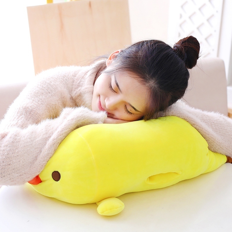Cute chick Pillow Chicken Cushion Psh Toys holding sleeping Doll Birthday Gift For girl Children Y200111