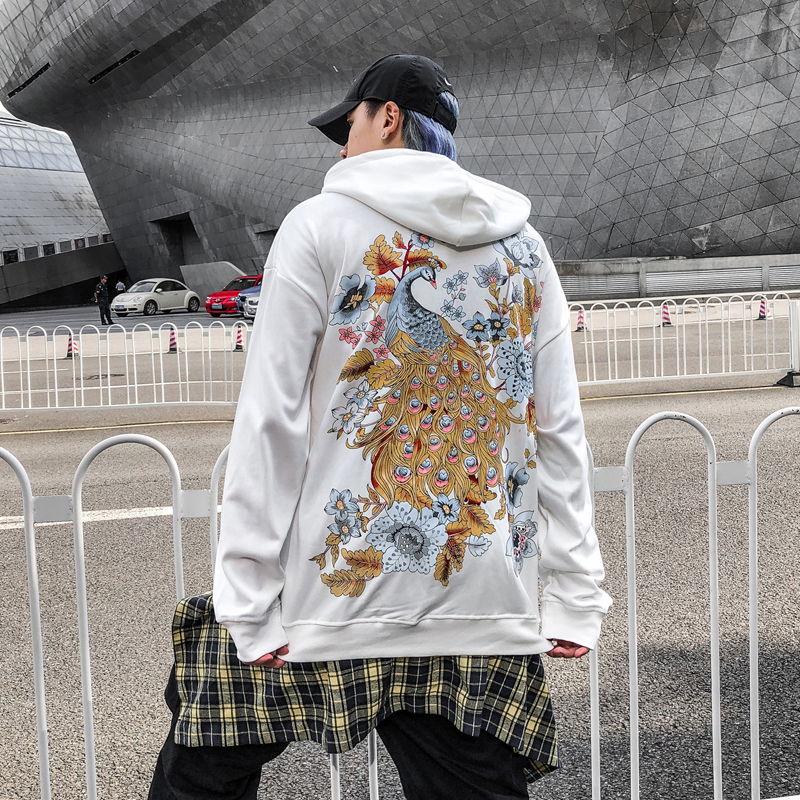 Chinese style Peacock Printed Men Hoodies Women 2019 High Quality Mens Clothing Outerwear Hip Hop Felpe Brand Male, Black
Chinese style Peacock Printed Men Hoodies Women 2019 High Quality Mens Clothing Outerwear Hip Hop Felpe Brand Male, Black