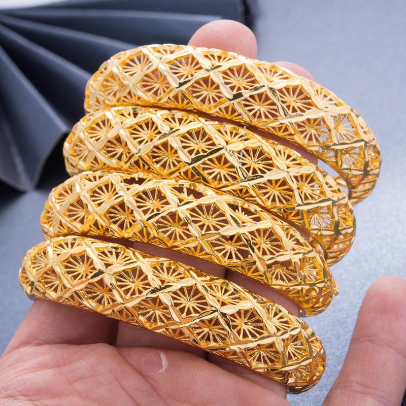 Women Trendy Dubai 24K Gold Color Cuff Bangles India Nigeria African Jewelry Accessories Ethiopia Bridal wedding Gift
Women Trendy Dubai 24K Gold Color Cuff Bangles India Nigeria African Jewelry Accessories Ethiopia Bridal wedding Gift