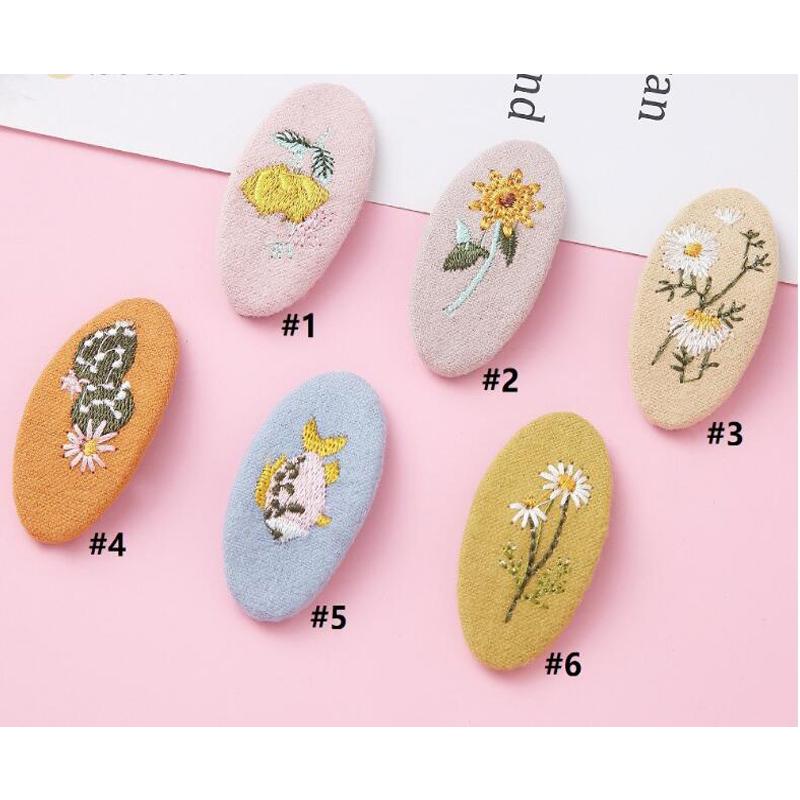 6pcs in Baby handmade soft fabric embroidery hair snap clip hairpins accessories decoration super quality NS801, Black
6pcs in Baby handmade soft fabric embroidery hair snap clip hairpins accessories decoration super quality NS801, Black