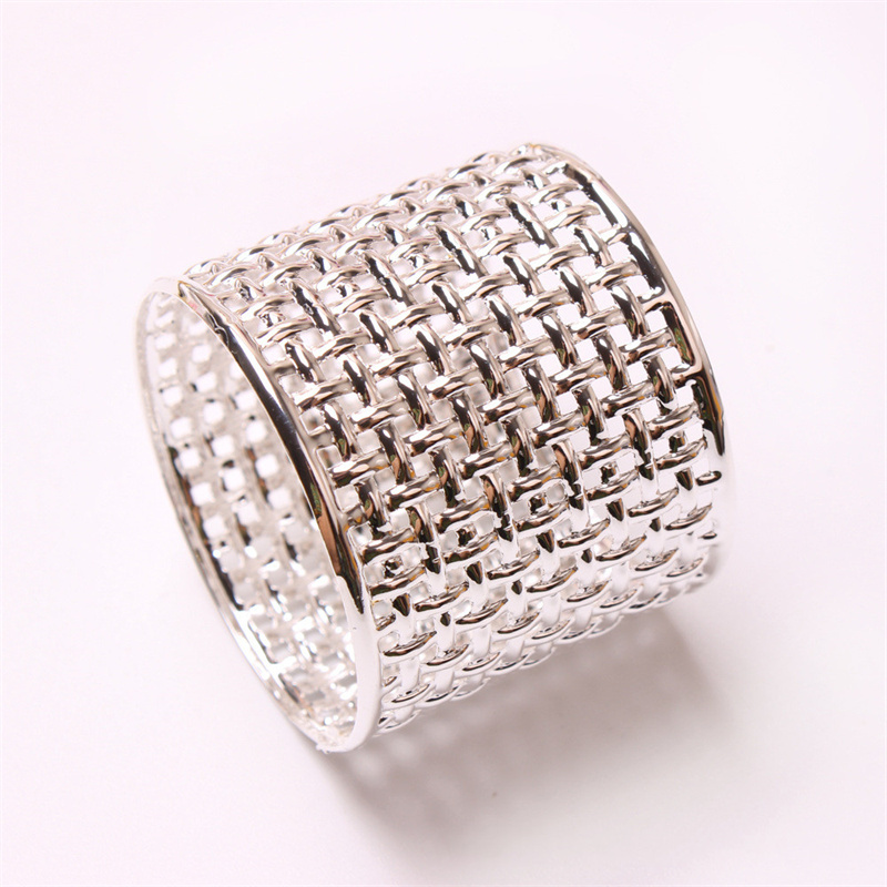 Gold Silver Napkin Ring Cafe Napkin Holder