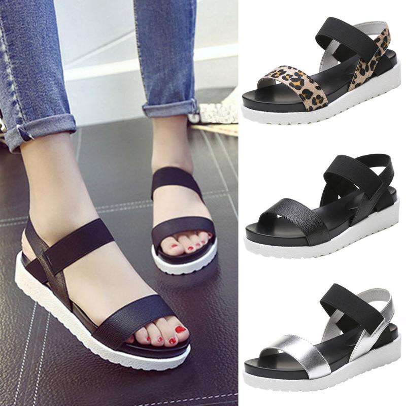 Women Shoes Classic Elastic Band Ladies Flat Sandals Women's Glitter Leather Shoes Woman Summer Sewing Rome Open Toe Female 2020, Bk
Women Shoes Classic Elastic Band Ladies Flat Sandals Women's Glitter Leather Shoes Woman Summer Sewing Rome Open Toe Female 2020, Bk