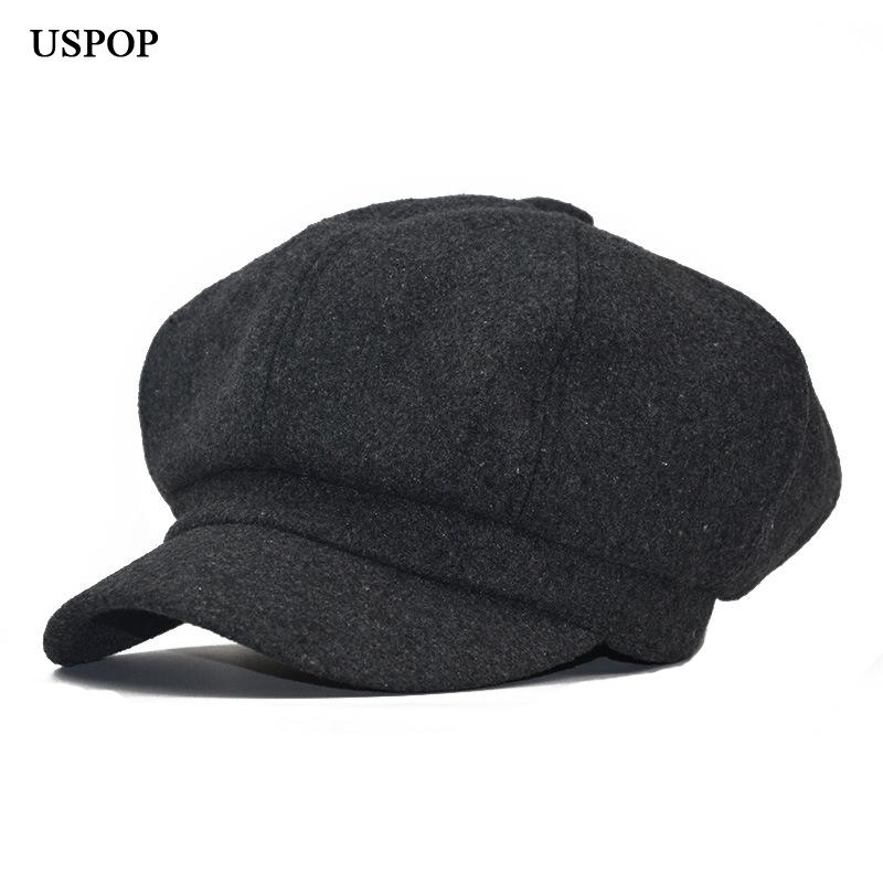 USPOP 2020 Fashion women wool hat retro wool Octagonal Hat beret octagonal cap female thick warm winter hats newsboy caps, Black
USPOP 2020 Fashion women wool hat retro wool Octagonal Hat beret octagonal cap female thick warm winter hats newsboy caps, Black