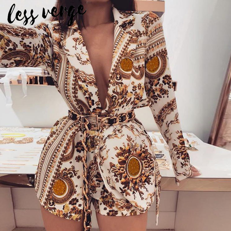 lessverge Floral print gold 2 piece set women blazer shorts Long sleeve sexy v neck coat suit Winter two piece outfits ensemble T200327
lessverge Floral print gold 2 piece set women blazer shorts Long sleeve sexy v neck coat suit Winter two piece outfits ensemble T200327