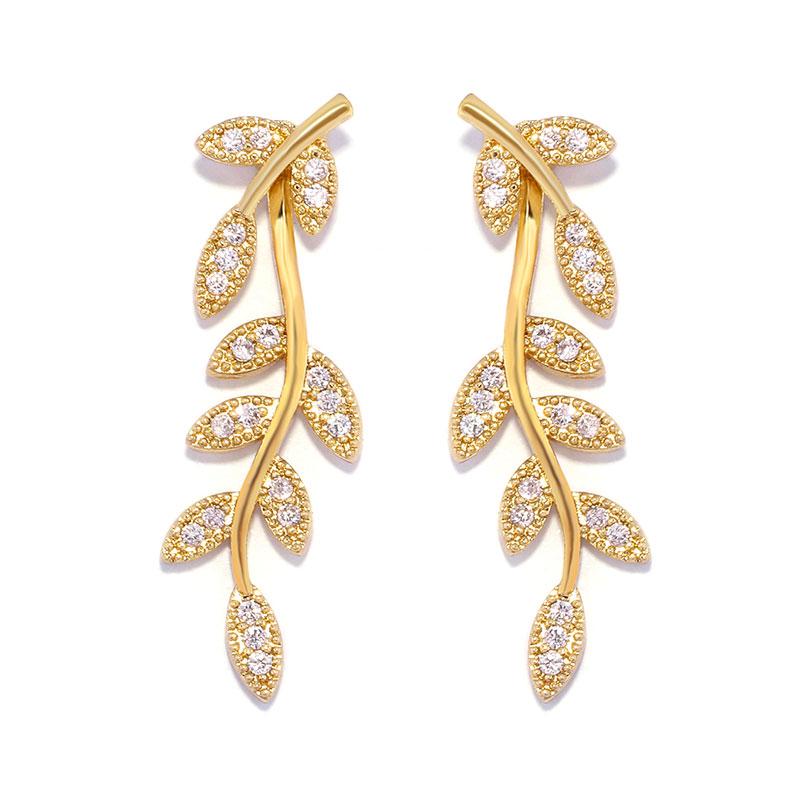UILZ Elegant Leaf Flower Earrings Zircon Bridal Earrings Wedding Dinner Party Dress Accessories for Women Jewelry UE2577
UILZ Elegant Leaf Flower Earrings Zircon Bridal Earrings Wedding Dinner Party Dress Accessories for Women Jewelry UE2577