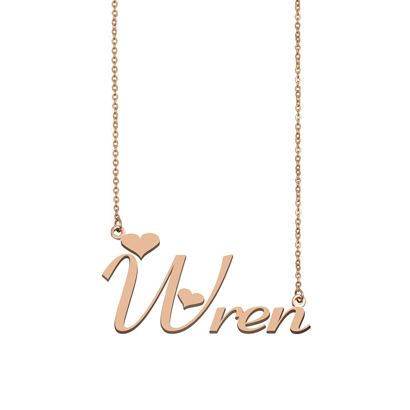 Wren Name Necklace Custom Nameplate Pendant for Women Girls Birthday Gift Kids Best Friends Jewelry 18k Gold Plated Stainless Steel, Silver
Wren Name Necklace Custom Nameplate Pendant for Women Girls Birthday Gift Kids Best Friends Jewelry 18k Gold Plated Stainless Steel, Silver