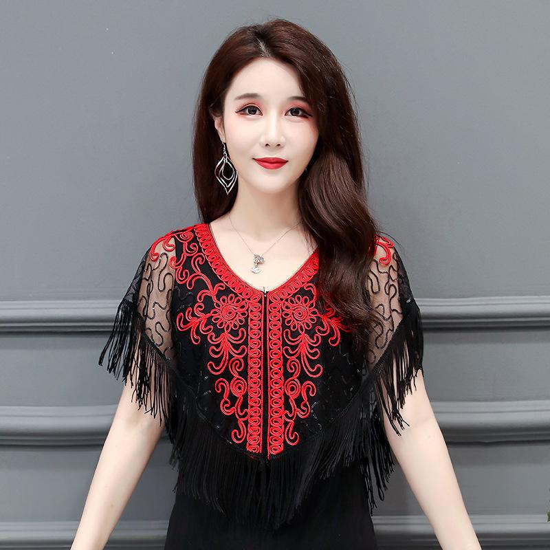 2020 Women's Fashion New Dress Shawl with Western Style Lace Cloak Evening Dress Banquet Outfit with Fringed Mesh Shawl
2020 Women's Fashion New Dress Shawl with Western Style Lace Cloak Evening Dress Banquet Outfit with Fringed Mesh Shawl