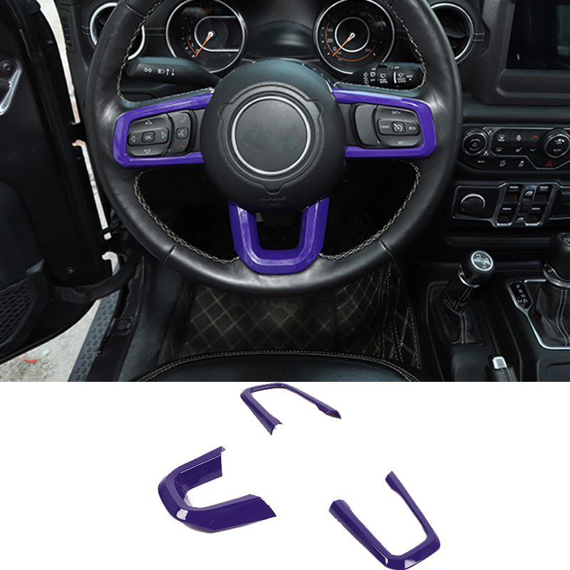 Purple ABS Steering Wheel Decoration Cover For Jeep Wrangler JL JT 2018+ High Quality Auto Exterior Accessories
Purple ABS Steering Wheel Decoration Cover For Jeep Wrangler JL JT 2018+ High Quality Auto Exterior Accessories
