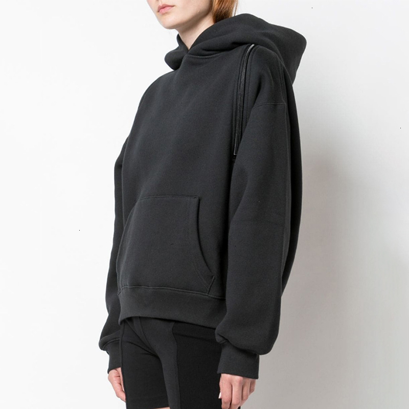 TWOTWINSTYLE Casual Women's Sweatshirts Hooded Long Sleeve Backless Off Shoulder Hoodies For Female Autumn Fashion Clothing LJ200808