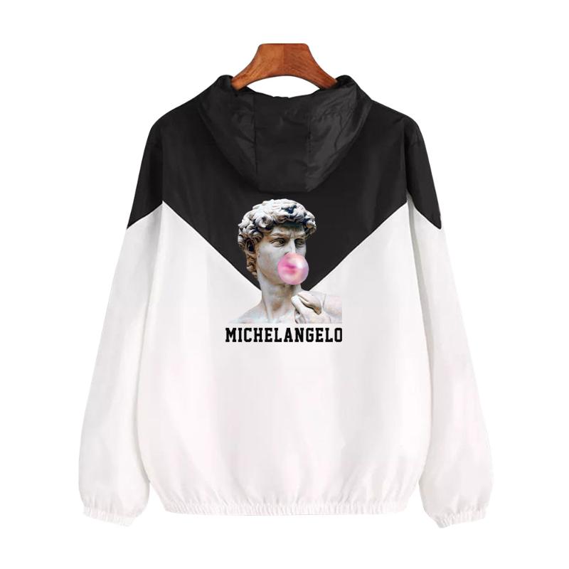Michelangelo Stitching Color Fashion Printed Jackets Women/Men Windbreaker Long Sleeve Casual Jacket Streetwear Clothes, Pink
Michelangelo Stitching Color Fashion Printed Jackets Women/Men Windbreaker Long Sleeve Casual Jacket Streetwear Clothes, Pink