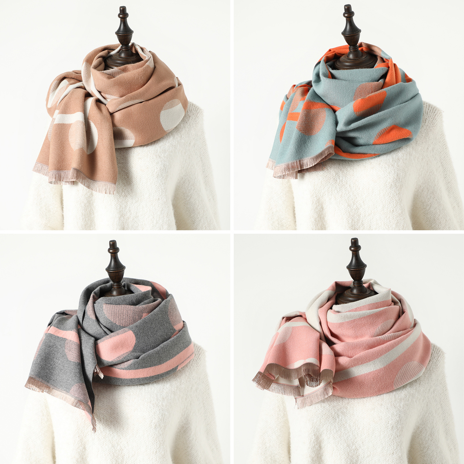 2020 Korean autumn and winter new style cashmere thick women's scarf imitation cashmere warm shawl large printing tassel scarf
2020 Korean autumn and winter new style cashmere thick women's scarf imitation cashmere warm shawl large printing tassel scarf