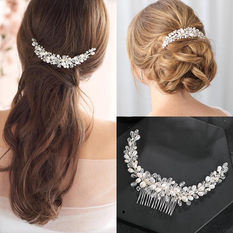 Hair Clips & Barrettes Luxury Fresh Water Pearls Silver Color Tiara Combs Handmade Crystal Women Wedding Accessories Bridal Fashion Jewelry
Hair Clips & Barrettes Luxury Fresh Water Pearls Silver Color Tiara Combs Handmade Crystal Women Wedding Accessories Bridal Fashion Jewelry