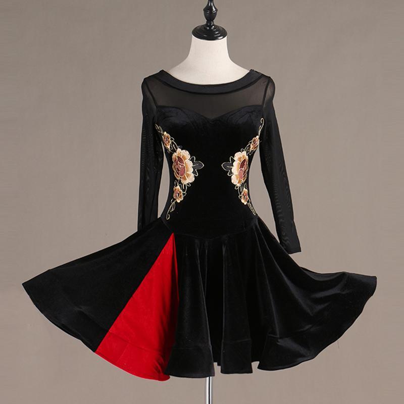 New Latin Dance Dress Women Long Sleeve Salsa Samba Cha Cha Rumba Performance Dresses Ballroom Tango Practice Dancing Wear, Black
New Latin Dance Dress Women Long Sleeve Salsa Samba Cha Cha Rumba Performance Dresses Ballroom Tango Practice Dancing Wear, Black