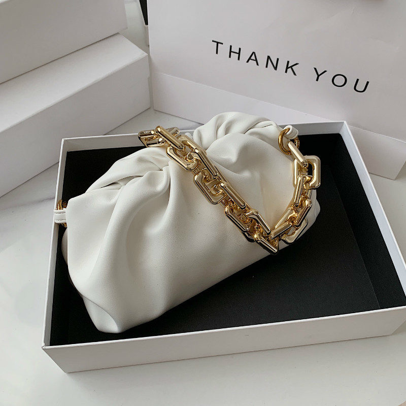 Thick Chain Women Shoulder Clip High Quality Brand Designer Handbag Fashion Soft Cloud Clutch Fold Small Lady Hand Bag Q1106
Thick Chain Women Shoulder Clip High Quality Brand Designer Handbag Fashion Soft Cloud Clutch Fold Small Lady Hand Bag Q1106