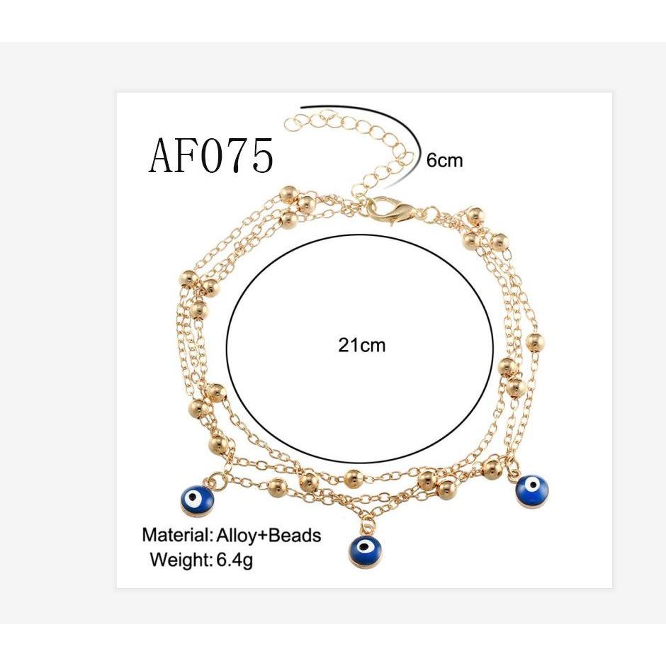 Charm Bracelets Fashion Jewelry Multi-layer Anklet Turkish Blue Eye Pendant Beaded Ankle sqcVwF dhseller2010
