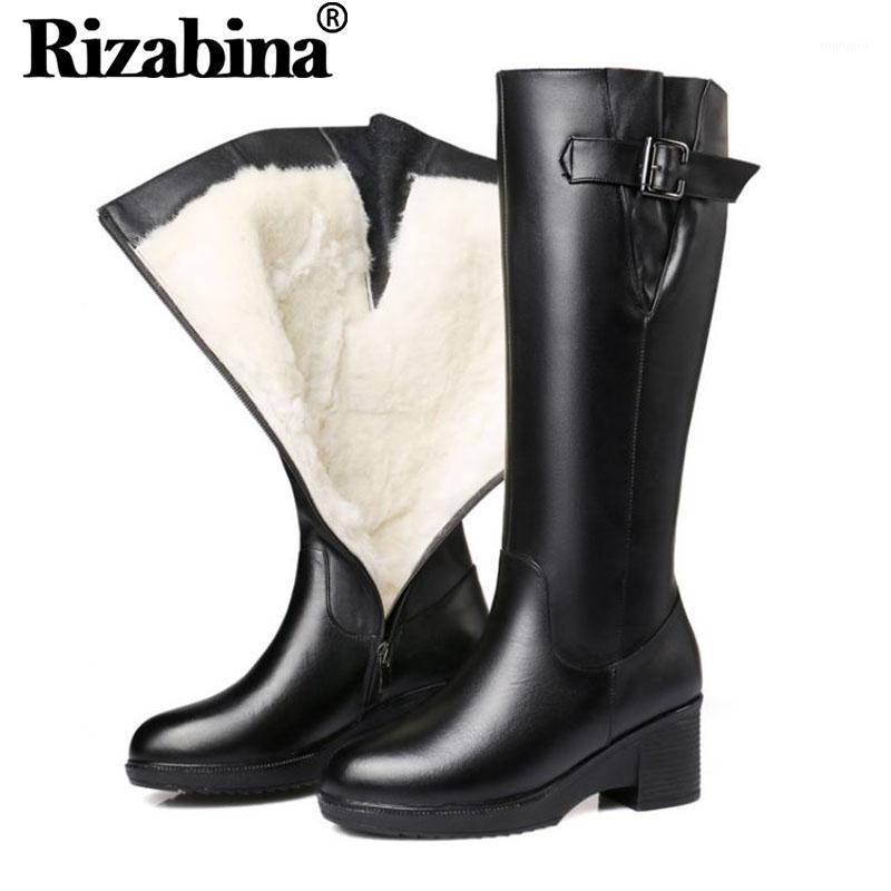 RIZABINA Plush Warm Women Knee High Boots Genuine Leather Winter Square Heels Shoes Fashion Buckle Women Footwear Size 35-431, Black plush
RIZABINA Plush Warm Women Knee High Boots Genuine Leather Winter Square Heels Shoes Fashion Buckle Women Footwear Size 35-431, Black plush
