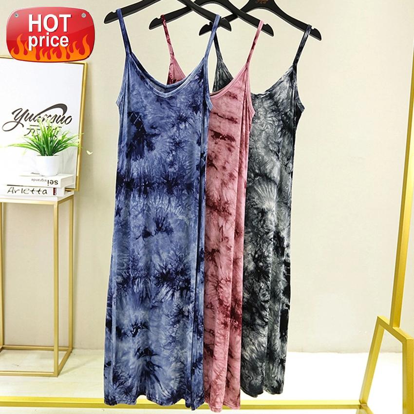 Tie-dry Nightgown for Woman Summer Spaghetti Strap Sling Dress Print Home Sleepwear Comfortable Elastic Nightdress #vm0C, Black;white
Tie-dry Nightgown for Woman Summer Spaghetti Strap Sling Dress Print Home Sleepwear Comfortable Elastic Nightdress #vm0C, Black;white