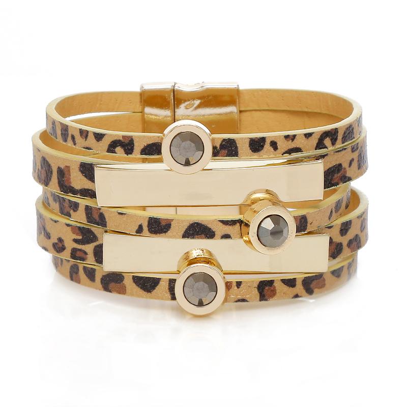 Tennis VONNOR Fashion Multilayer Leopard Pattern Leather Bracelet For Woman Golden Metal Jewelry Crystal Charm Bracelets & Bangles
Tennis VONNOR Fashion Multilayer Leopard Pattern Leather Bracelet For Woman Golden Metal Jewelry Crystal Charm Bracelets & Bangles