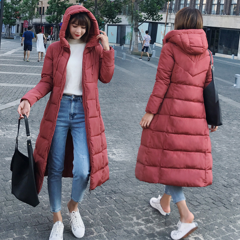 Plus size 6XL Down jackets Fashion Women Winter Coat Long Slim Thicken Warm Jacket Down Cotton Padded Jacket Outwear Parkas T200319