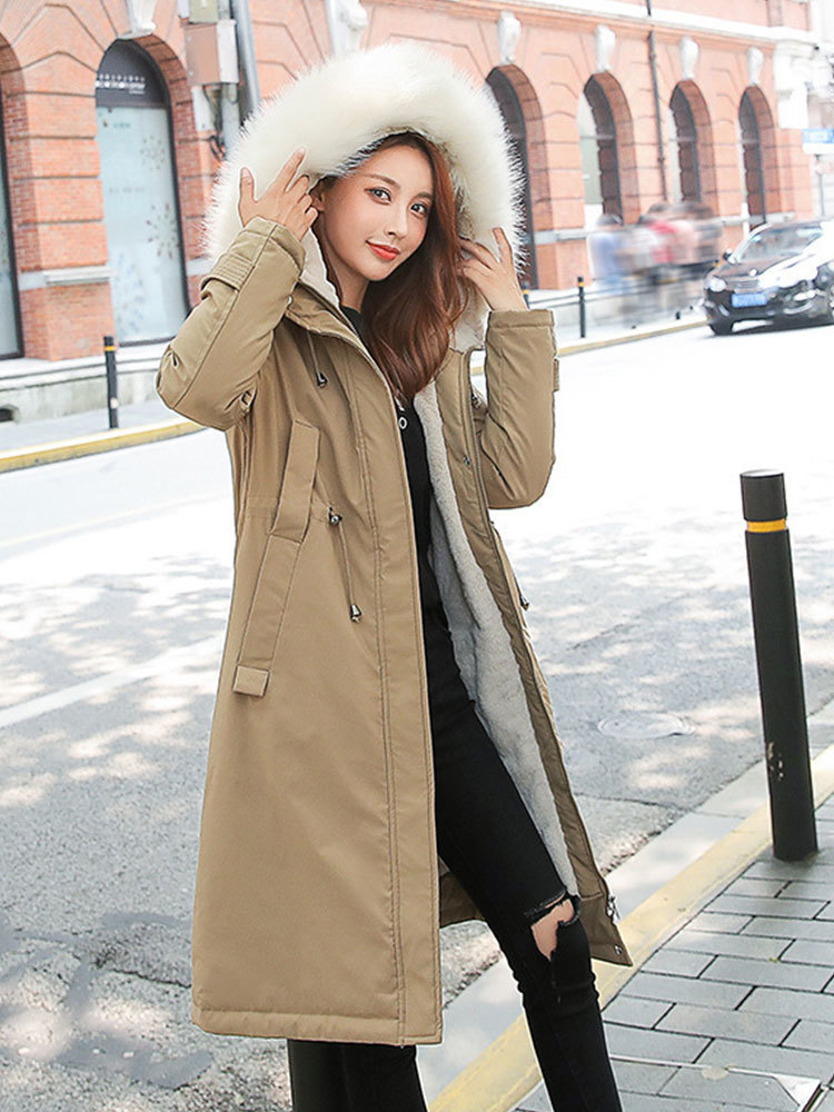Women's Winter Parka Korean Style Slim Jacket Women Long Cotton-padded Coat Plus Size Jackets for Women Embroidered Female 201019