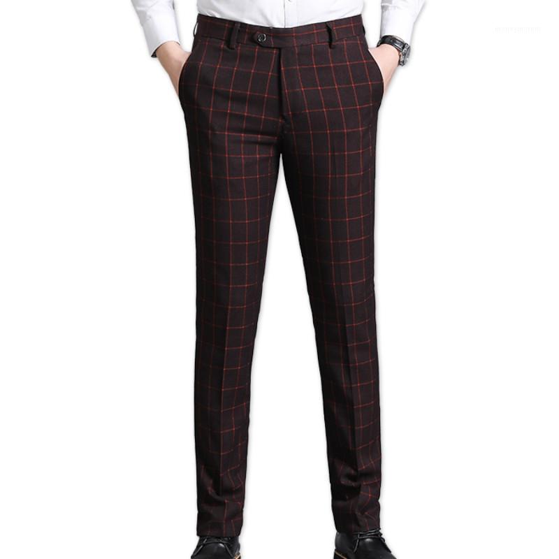 2019 Men's suit suit pants plaid business casual fashion slim pants classic retro plaid wedding1, Blue 
2019 Men's suit suit pants plaid business casual fashion slim pants classic retro plaid wedding1, Blue