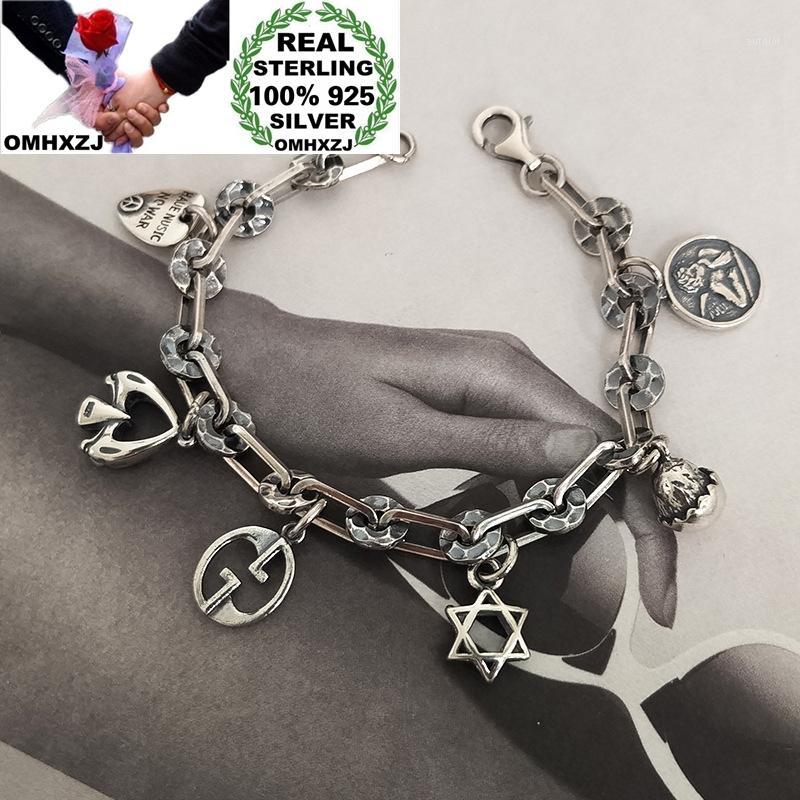 OMHXZJ Wholesale HB128 European Fashion Hot Woman Birthday Party Gift Vintage Star Heart Charm 100% 925 Sterling Silver Bracelet1
OMHXZJ Wholesale HB128 European Fashion Hot Woman Birthday Party Gift Vintage Star Heart Charm 100% 925 Sterling Silver Bracelet1