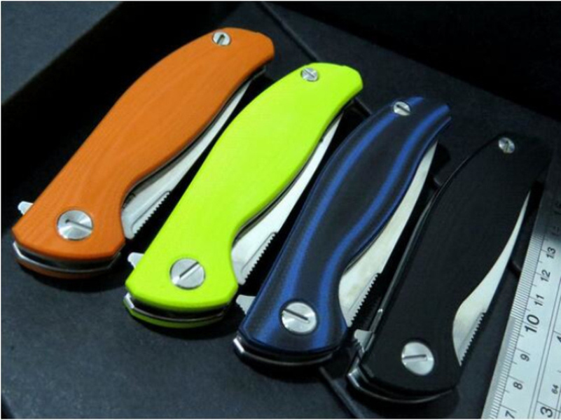 4 Colors Shigov F3 Flipper Pocket Folding Knife 9CR13MOV Blade G10 Handle Tactical Camping Hunting EDC Survival Tool Xmas Gift Knives EF