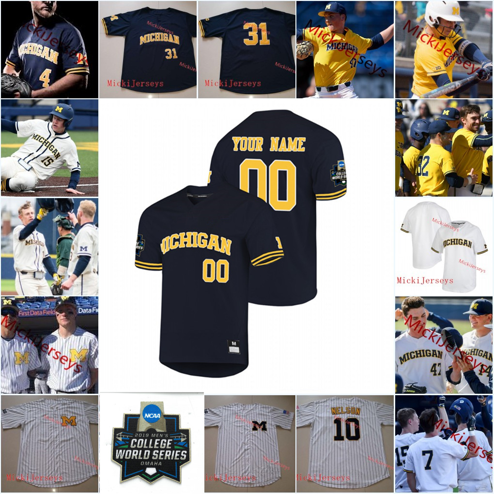 Custom Michigan Wolverines Baseball Jersey Barry Larkin ALEC RENNARD Jim Abbott Don Lund Bill Freehan Erik Bakich Michigan Wolverines Jersey, White pinstripe /gold m
Custom Michigan Wolverines Baseball Jersey Barry Larkin ALEC RENNARD Jim Abbott Don Lund Bill Freehan Erik Bakich Michigan Wolverines Jersey, White pinstripe /gold m
