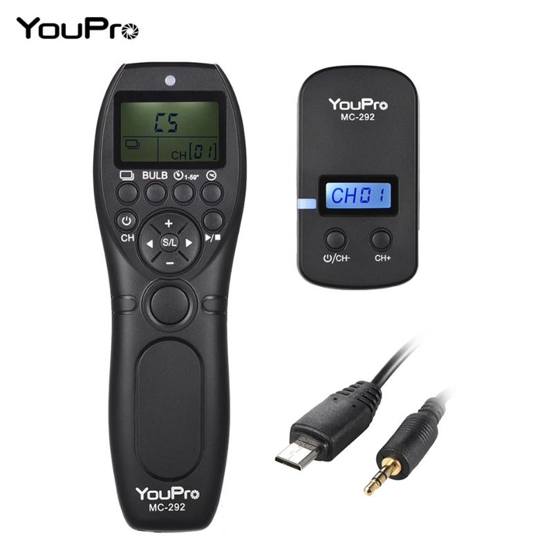 

YouPro MC-292 DC0/DC2/N3/S2/E3 2.4G Wireless Remote Control LCD Timer Shutter Release Channels for /// etc