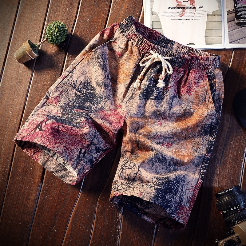 Discounted prices New pattern Summer Best Sellers Korean Edition Man Flower shorts Beach five points Men in casual shorts T200512