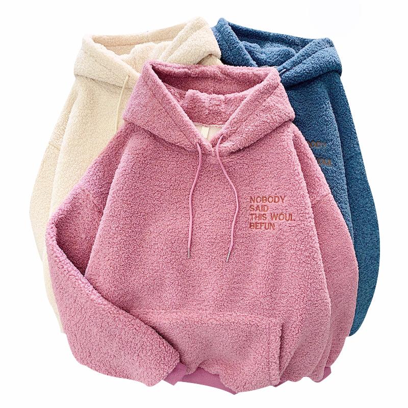 Autumn and Winter Lamb Cashmere Thickened Sweater Women 2020 New Korean Loose Coat Top, Pink
Autumn and Winter Lamb Cashmere Thickened Sweater Women 2020 New Korean Loose Coat Top, Pink