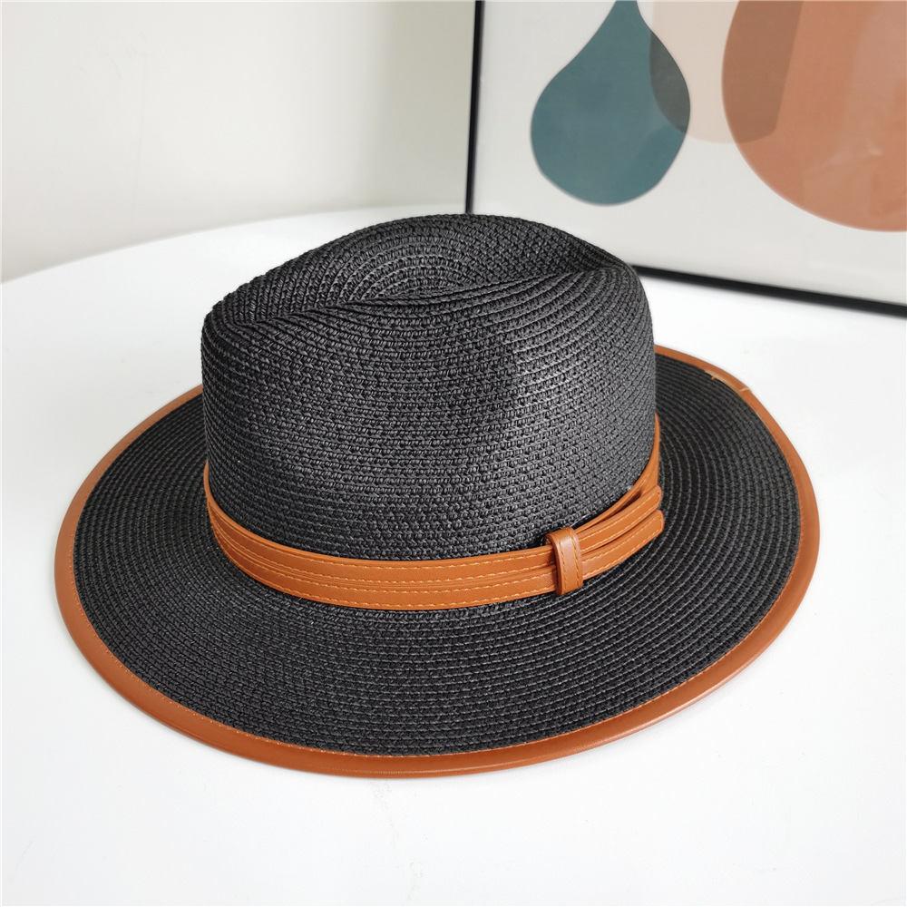 Wide Brim Hats Fedora Women Solid Ribbon Band Formal Dress Wedding Jazz Caps Classic Red Green White Felted Spring Men