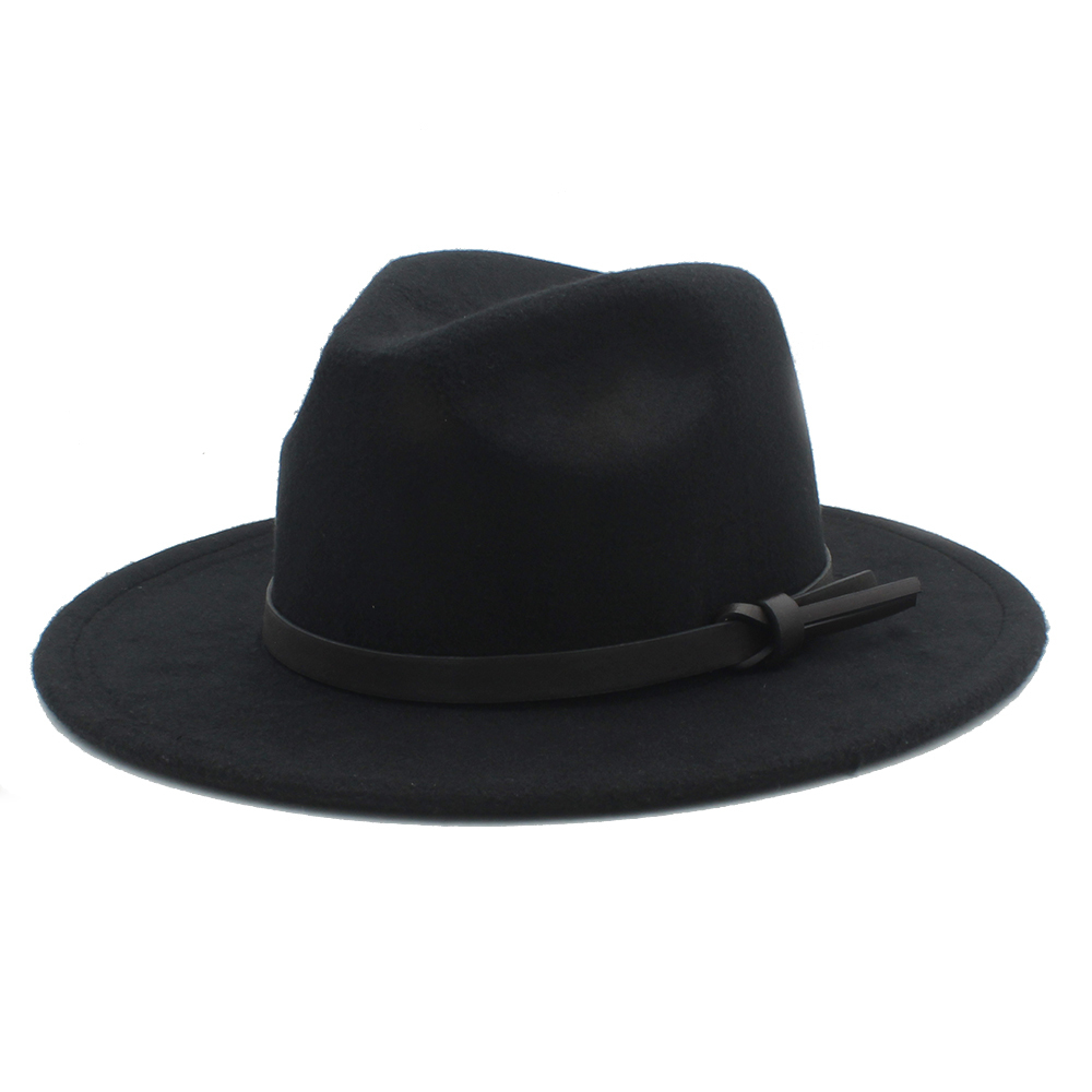 Women Men Wool Vintage Gangster Trilby Felt Fedora Hat With Wide Brim Gentleman Elegant Lady Winter Autumn Jazz Caps T200118