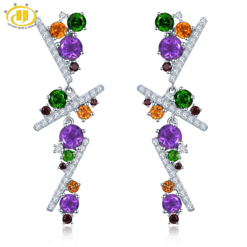 Natural Gemstone Stud Earrings 5.86 Carats Amethyst Citrine 925 Sterling Silver Fine Multisection Elegant Jewelry for Women New
Natural Gemstone Stud Earrings 5.86 Carats Amethyst Citrine 925 Sterling Silver Fine Multisection Elegant Jewelry for Women New