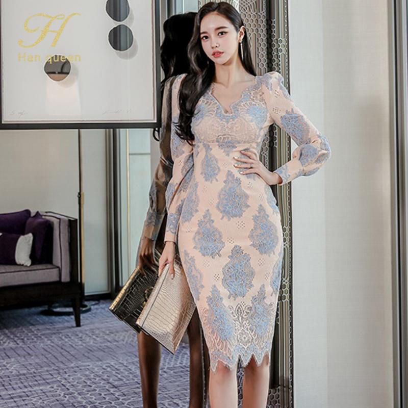 H Han Queen Spring New Women' Flowers Lace Dresses Office Bodycon Pencil Dress Elegant Simple Slim Knee-lengtgh Sheath Vestidos, Photo color
H Han Queen Spring New Women' Flowers Lace Dresses Office Bodycon Pencil Dress Elegant Simple Slim Knee-lengtgh Sheath Vestidos, Photo color