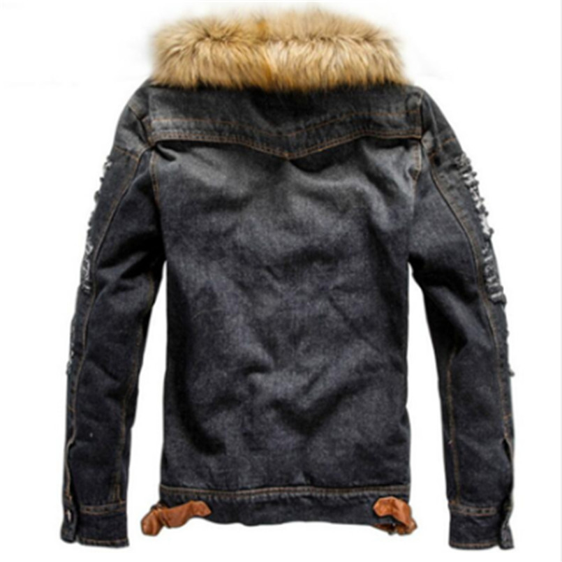 drop shipping new men jeans jacket and coats denim thick warm winter outwear S-4XL LBZ21 T200102