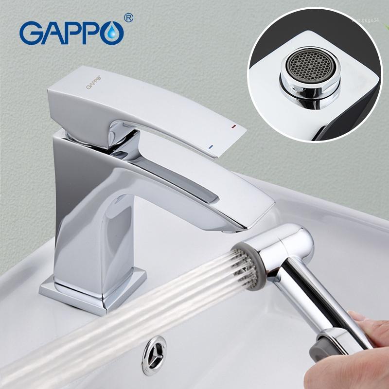 

GAPPO Deck Mounted Basin Faucet Solid Brass Chrome Plated Polished Sink Mixer Tap With Bidet Sprayer Water Tap Faucet1