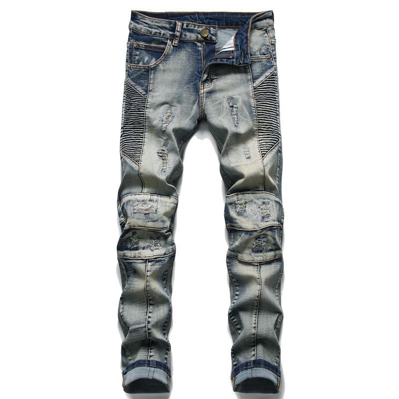 European Style brand Men Stretch jeans mens slim denim trousers jeans Straight zipper Biker elastic blue pants for men, 1808
European Style brand Men Stretch jeans mens slim denim trousers jeans Straight zipper Biker elastic blue pants for men, 1808