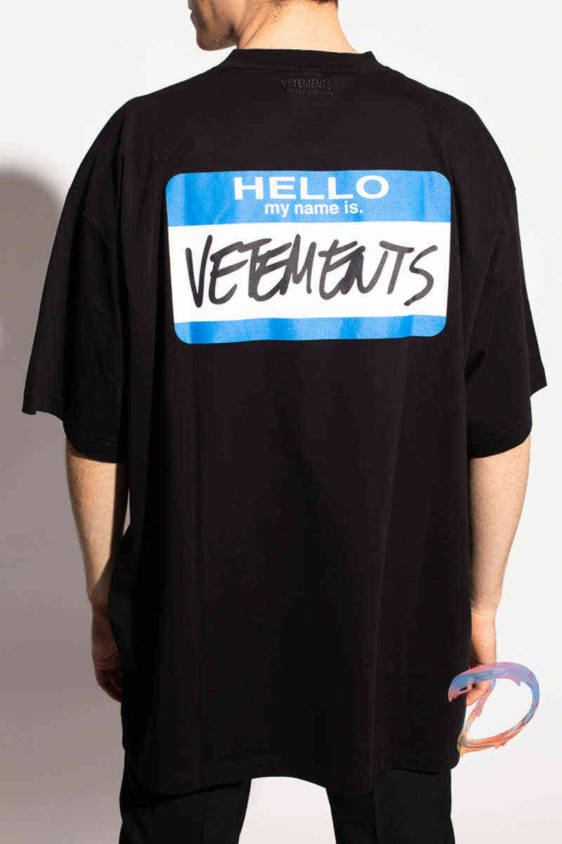 VETEMENTS T-shirts Signature Graffiti Hello My Name Is Vetements Short Sleeve Oversize Men's Women's Casual Loose Tshirts G1224, Daguo-white
VETEMENTS T-shirts Signature Graffiti Hello My Name Is Vetements Short Sleeve Oversize Men's Women's Casual Loose Tshirts G1224, Daguo-white
